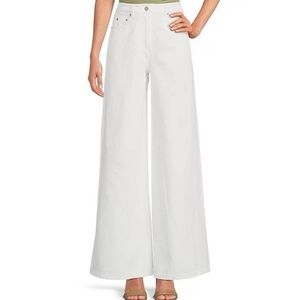 RONNY KOBO Ronnys 70s Wide Leg Flare Denim Jeans - stone Wash White (23)